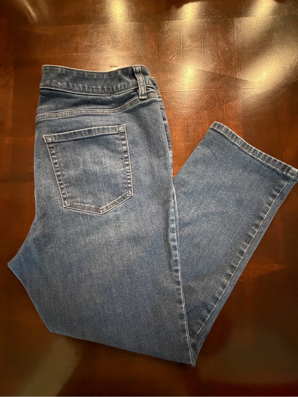 Lane Bryant Medium Blue Straight-Leg Jeans